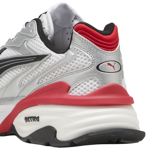 PUMA Fade Nitro Ls - Women's - Puma Silver/Puma White/For All Time Red - Image 3