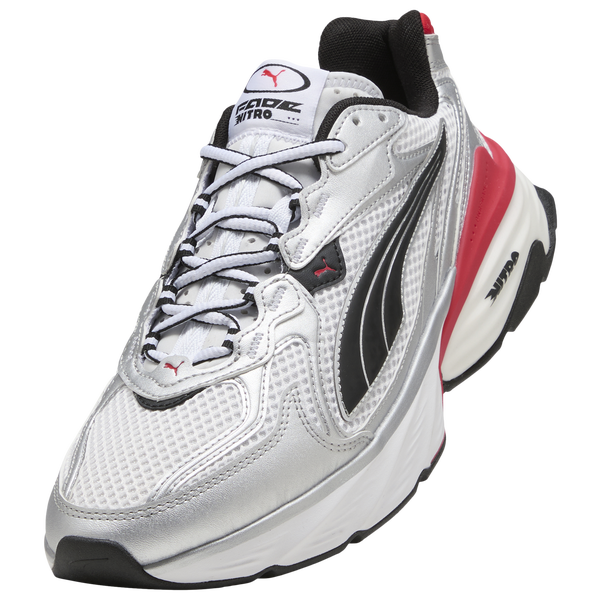 PUMA Fade Nitro Ls - Women's - Puma Silver/Puma White/For All Time Red - Image 7
