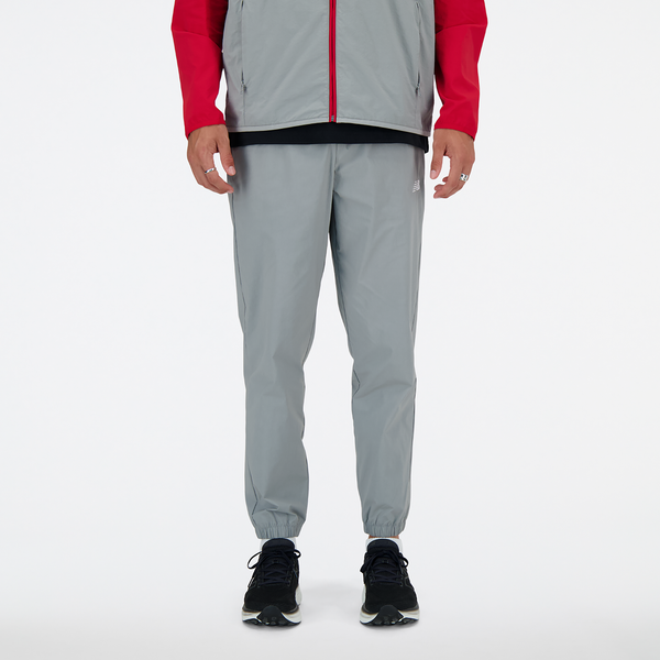 New Balance Athletics Stretch Woven Joggers - Men's - White/Grey - Image 2
