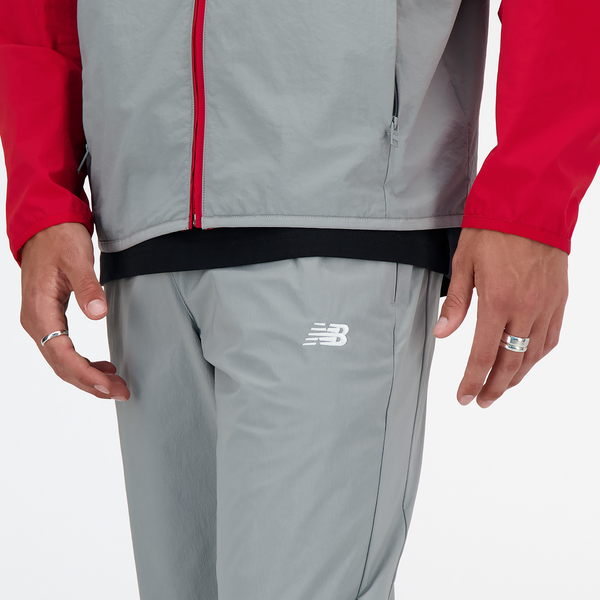 New Balance Athletics Stretch Woven Joggers - Men's - White/Grey - Image 4