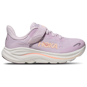 HOKA Clifton 10 - Girls' Preschool - Lilac Cream/Tangerine Glow