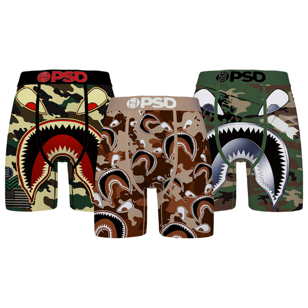 PSD WF Military 3 Pack Briefs - Men's - Green/Brown/Black