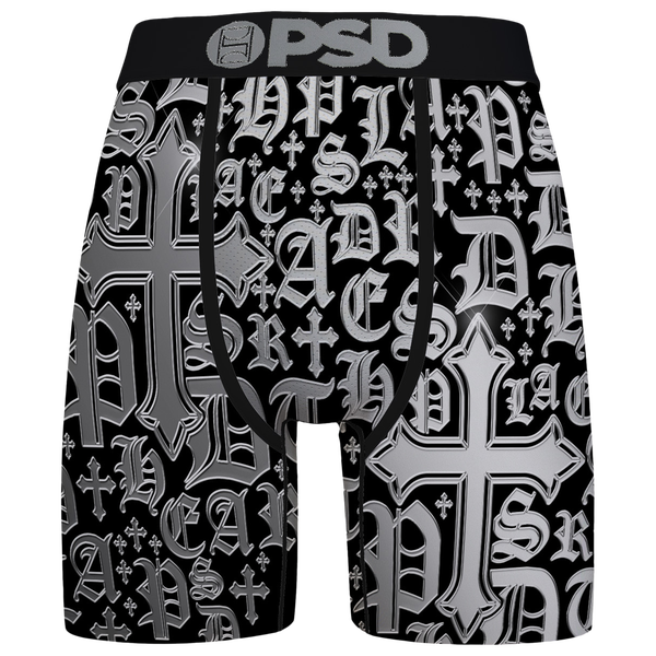 PSD Chrome Letters Briefs - Men's - Silver/Black