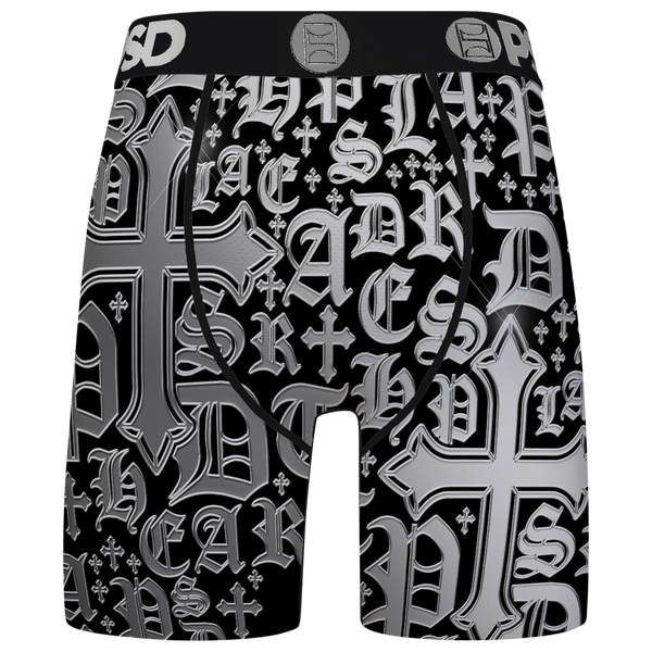 PSD Chrome Letters Briefs - Men's - Silver/Black - Image 2