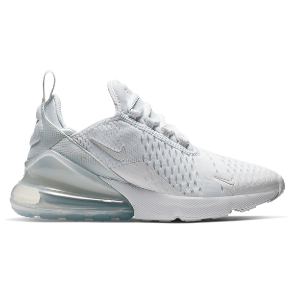 Nike Air Max 270 - Boys' Grade School - White/White/Metallic Silver
