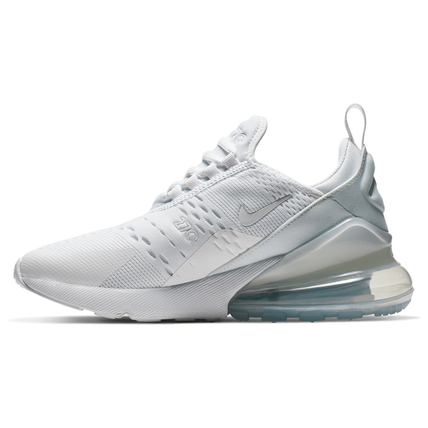 Nike Air Max 270 - Boys' Grade School - White/White/Metallic Silver - Image 2