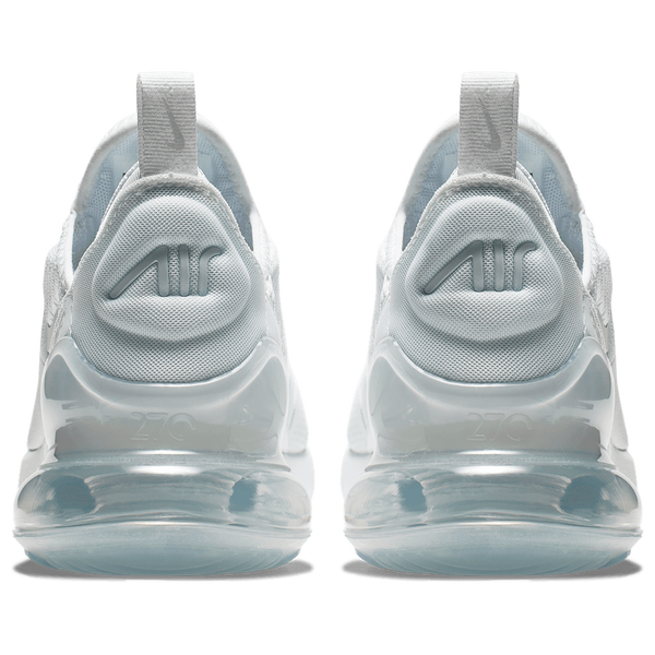 Nike Air Max 270 - Boys' Grade School - White/White/Metallic Silver - Image 3