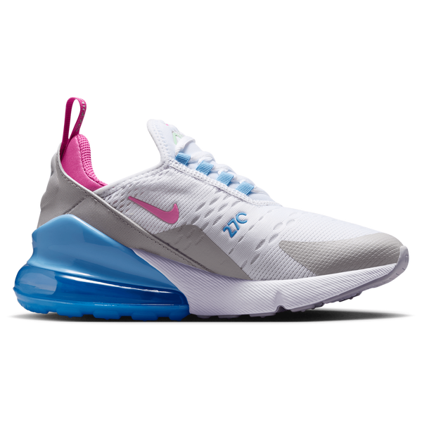 Nike Air Max 270 - Girls' Grade School - White/Pinksicle/Football Blue
