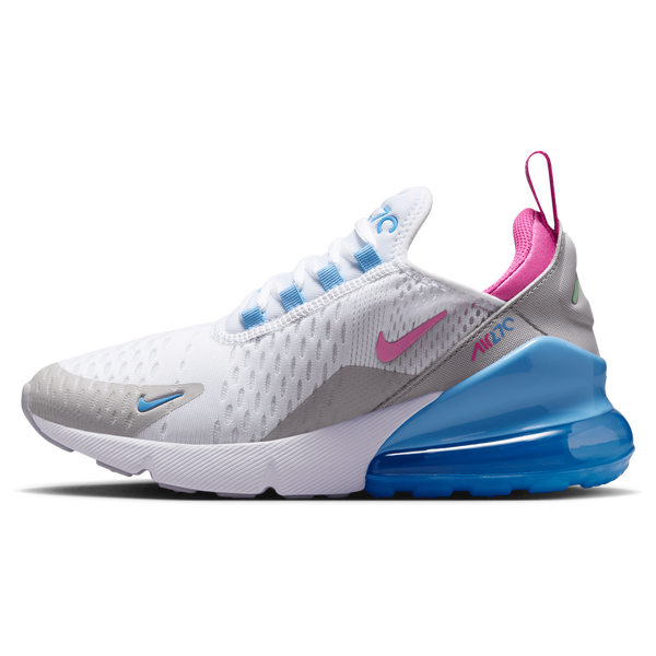 Nike Air Max 270 - Girls' Grade School - White/Pinksicle/Football Blue - Image 2