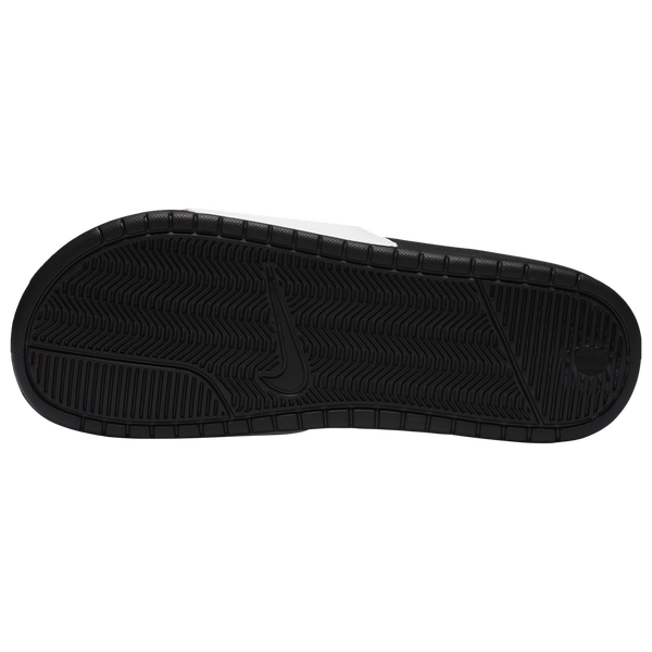 Nike Benassi JDI Slides - Men's - White/Black - Image 3
