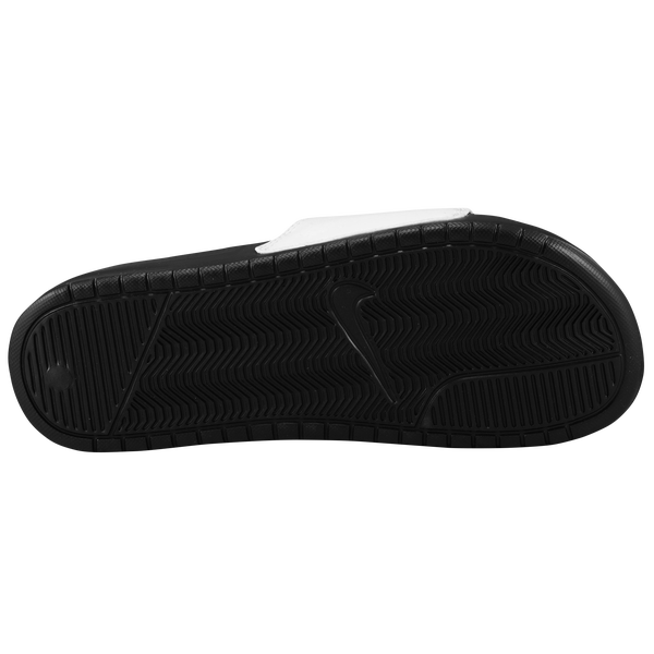 Nike Benassi JDI Slides - Men's - White/Black - Image 4