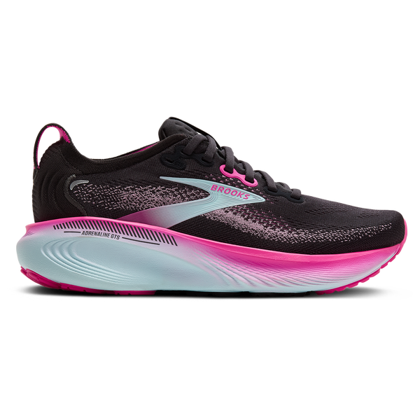 Brooks Adrenaline GTS 25 - Women's - Black/Iced Aqua/Cyber Pink