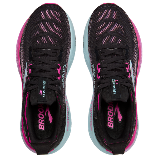 Brooks Adrenaline GTS 25 - Women's - Black/Iced Aqua/Cyber Pink - Image 4