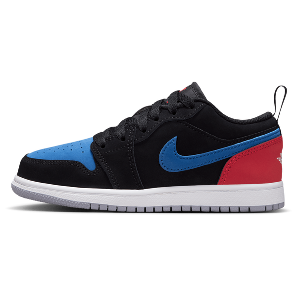 Jordan Retro 1 Low - Boys' Preschool - Summit White/Black/True Blue - Image 2