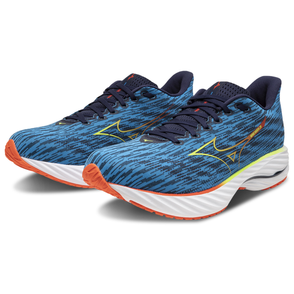 Mizuno Wave Rider 28 - Men's - Blue Pace/Green Gecko - Image 6