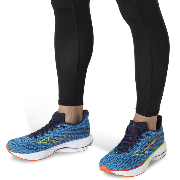 Mizuno Wave Rider 28 - Men's - Blue Pace/Green Gecko - Image 9
