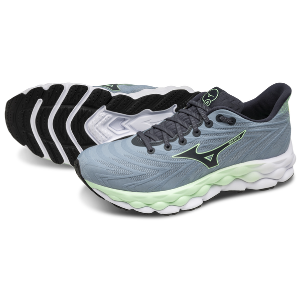Mizuno Wave Sky 8 - Men's - Citadel/Vintage Indigo - Image 8