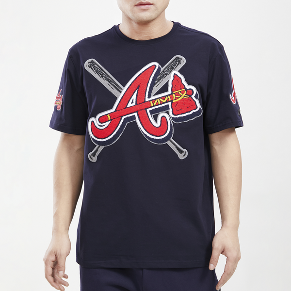 Pro Standard Braves Mash Up T-Shirt - Men's - Midnight Navy