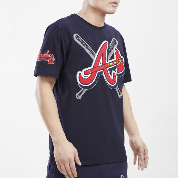 Pro Standard Braves Mash Up T-Shirt - Men's - Midnight Navy - Image 3