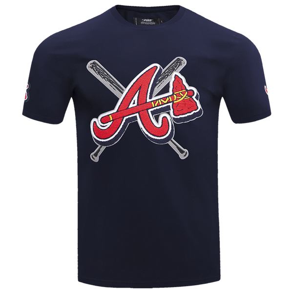 Pro Standard Braves Mash Up T-Shirt - Men's - Midnight Navy - Image 5