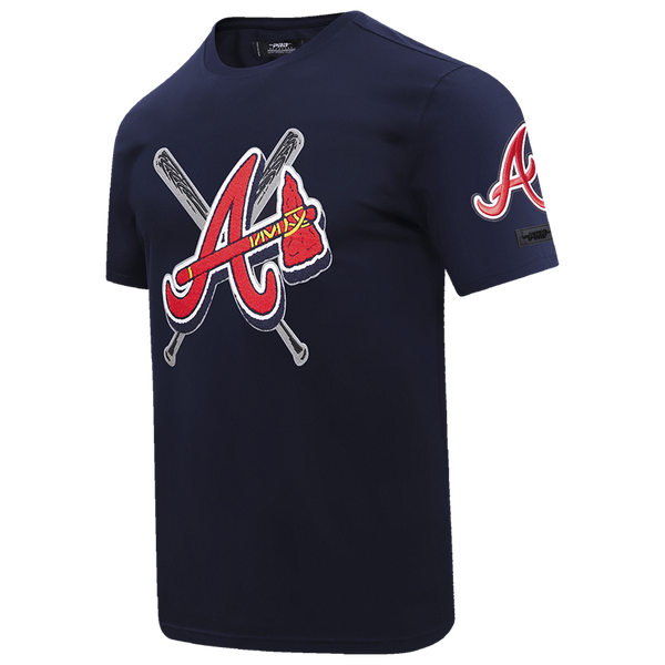 Pro Standard Braves Mash Up T-Shirt - Men's - Midnight Navy - Image 7