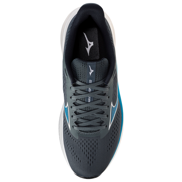 Mizuno Wave Inspire 22 Wide - Men's - Blue/Grey - Image 4