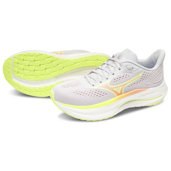 Mizuno Wave Inspire 22 Wide - Women's - Grey/Orange - Image 7