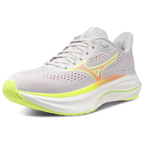 Mizuno Wave Inspire 22 Wide - Women's - Grey/Orange - Image 9