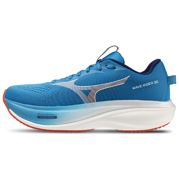 Mizuno Wave Rider 30 - Men's - White/Blue - Image 2