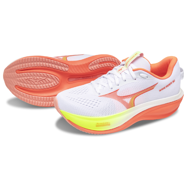 Mizuno Wave Rider 30 - Women's - White/Pink - Image 6