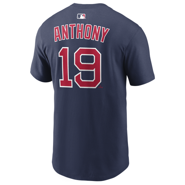 Nike Red Sox Name & Number T-Shirt - Men's - Navy - Image 3