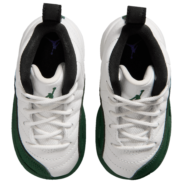 Jordan Retro 12 - Boys' Toddler - White/Green/Purple - Image 4