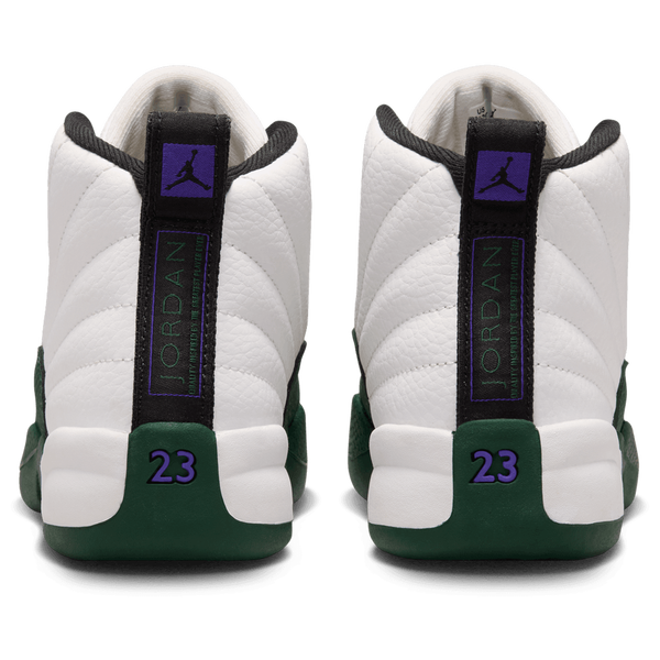 Jordan Retro 12 - Boys' Preschool - Green/White/Purple - Image 3