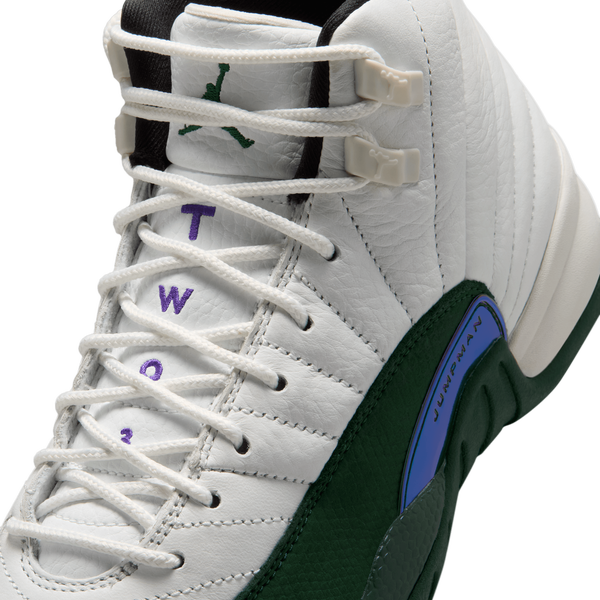 Jordan Retro 12 - Boys' Grade School - Purple/White/Green - Image 7