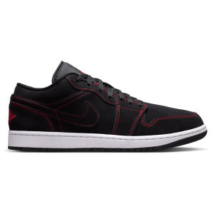 Jordan AJ 1 Low - Men's - Black/University Red/White