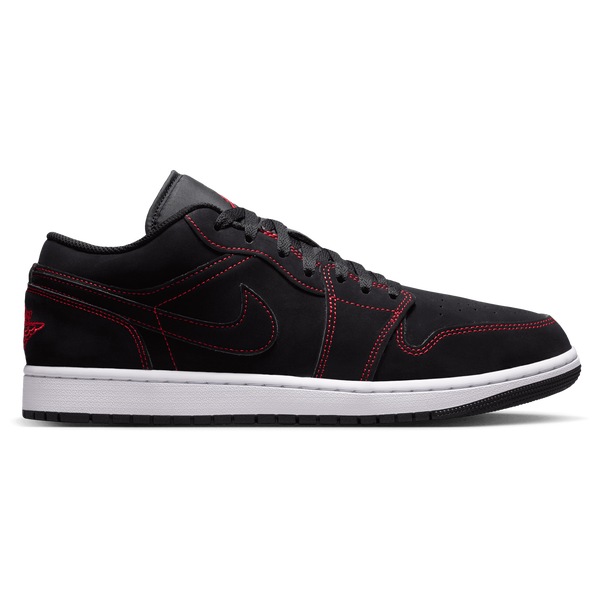 Jordan AJ 1 Low - Men's - Black/University Red/White