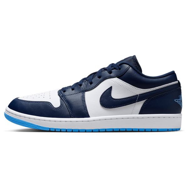 Jordan AJ 1 Low - Men's - Midnight Navy/White/Univ Blue - Image 2