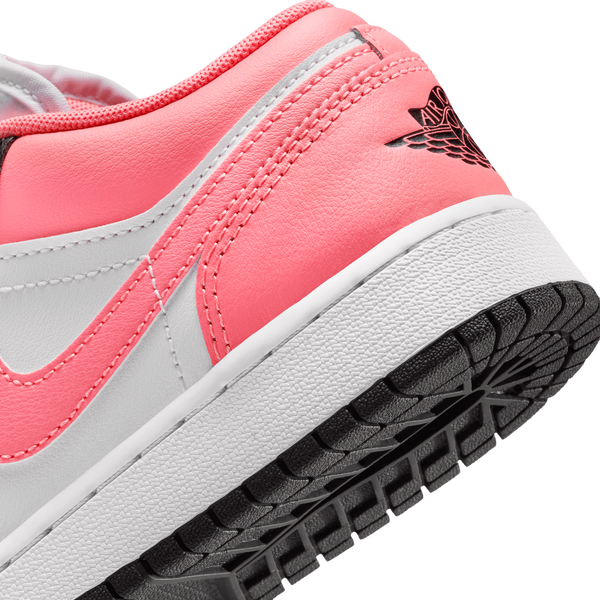 Jordan AJ 1 Low - Girls' Grade School - Black/Pink Glaze/White - Image 8