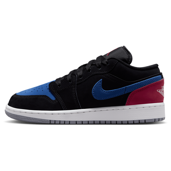Jordan AJ 1 Low - Boys' Grade School - Black/Summit White/True Blue - Image 2