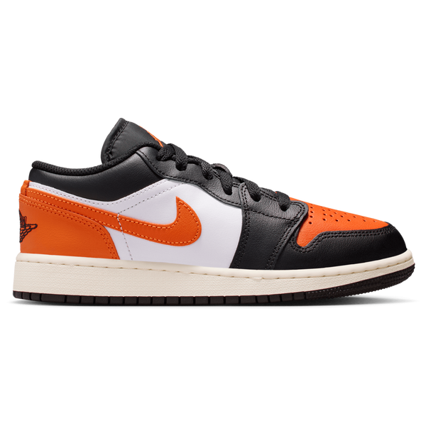 Jordan AJ 1 Low - Boys' Grade School - Sail/Starfish/Black