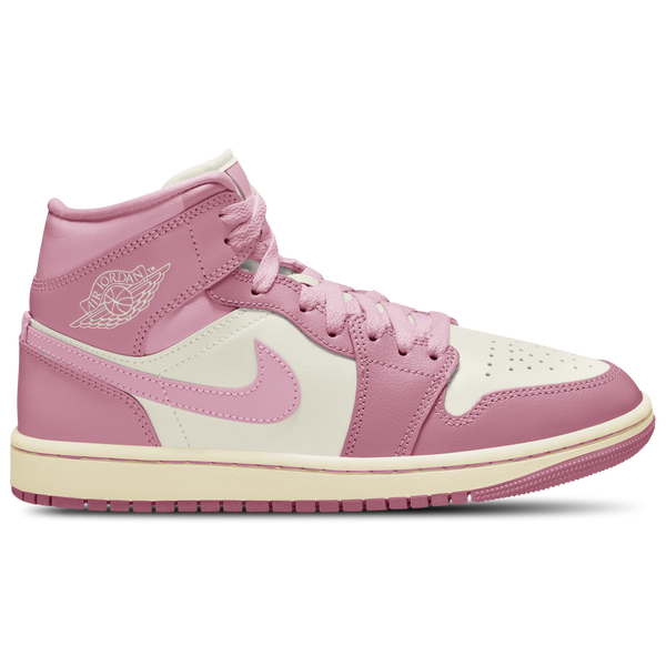 Jordan AJ 1 Mid - Women's - Pink/White