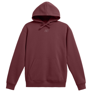 New Balance Oversized Center Embroidered Hoodie - Men's - Burgundy