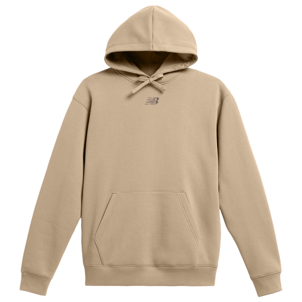 New Balance Oversized Center Embroidered Hoodie - Men's - Tan/White