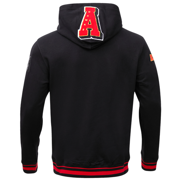 Pro Standard HAWKS MASH UP RIB FLC PO HOODIE - Men's - Red/Black/Black - Image 2