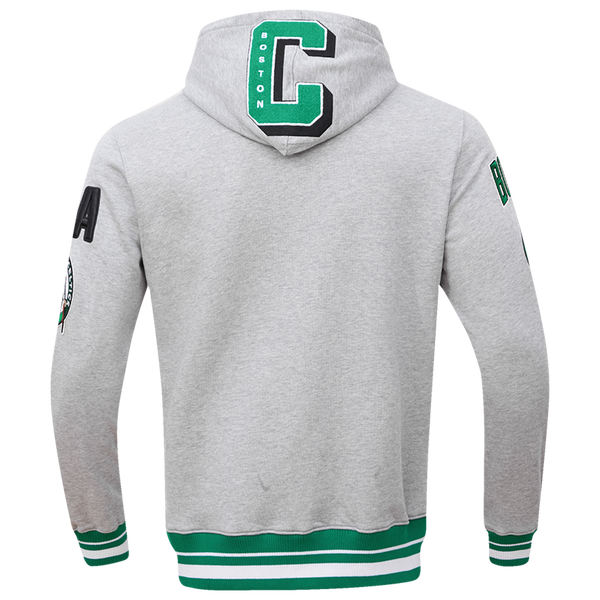Pro Standard CELTICS MASH UP RIB FLC PO HOODIE - Men's - Heather Grey/Green - Image 2