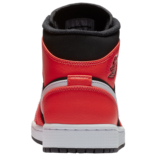 Jordan AJ 1 Mid - Men's - Black/Infrared 23/White - Image 3
