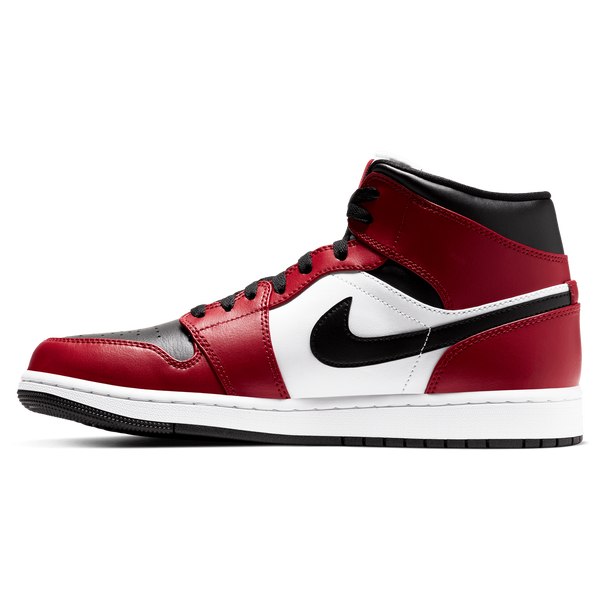 Jordan AJ 1 Mid - Men's - Gym Red/White/Black - Image 2