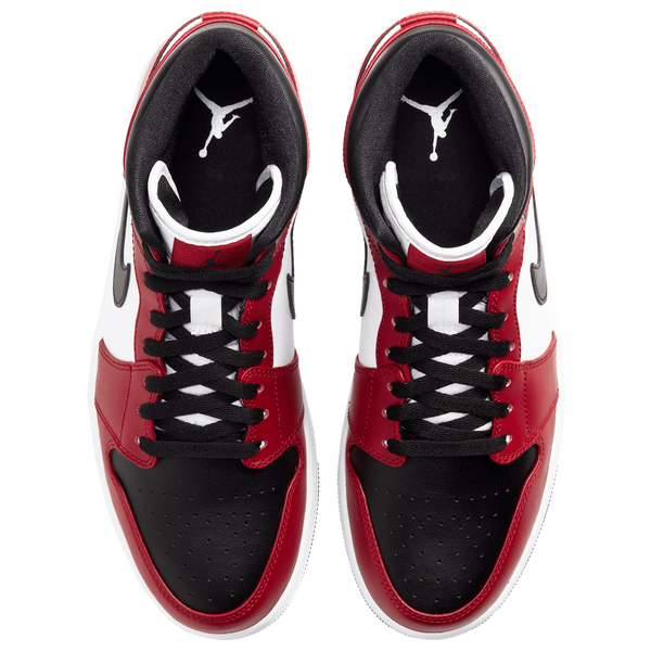 Jordan AJ 1 Mid - Men's - Gym Red/White/Black - Image 4