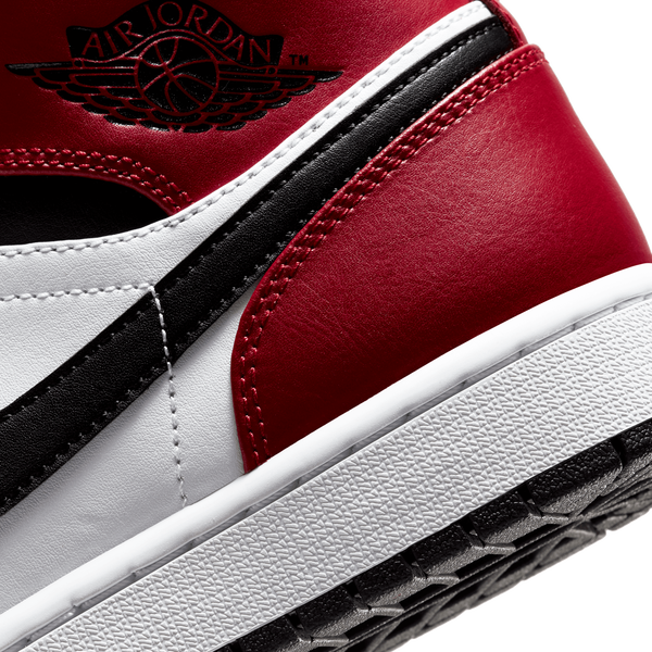 Jordan AJ 1 Mid - Men's - Gym Red/White/Black - Image 8