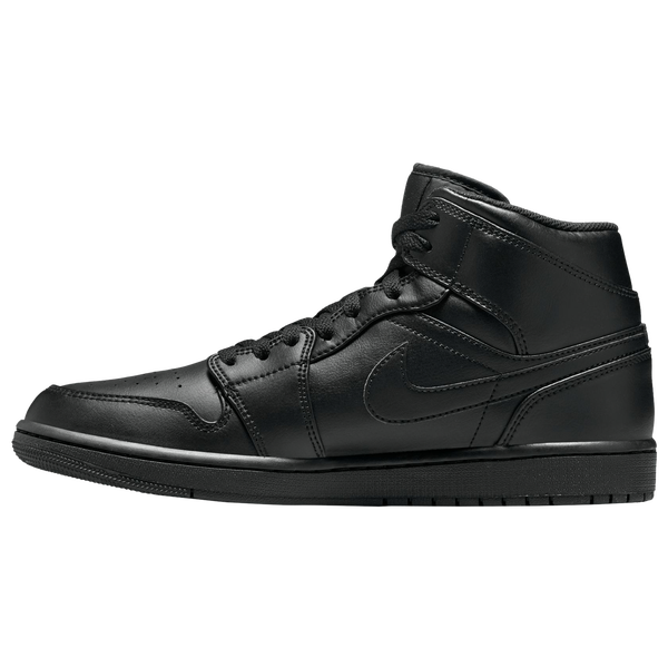 Jordan AJ 1 Mid - Men's - Black/Black/Black - Image 2